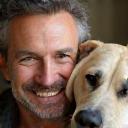 Mark S. and his adopted mixed-breed dog